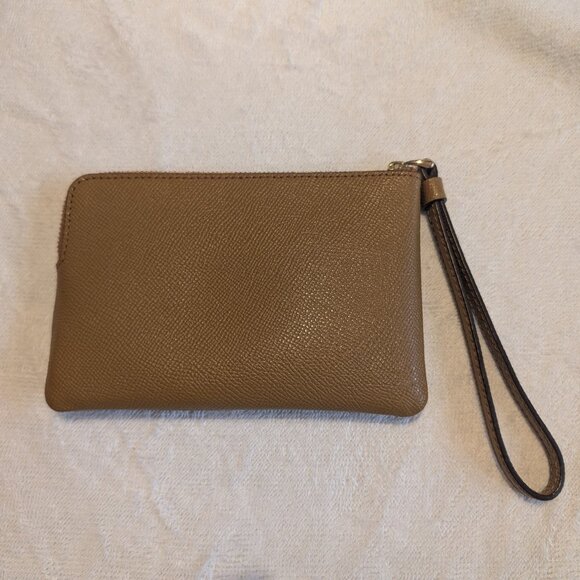 Coach Brown Corner Zip Wristlet, Gently Used - Picture 3 of 4